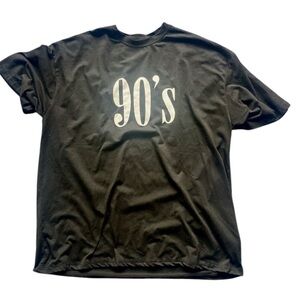 SHEIN Black 90's Print Tee
